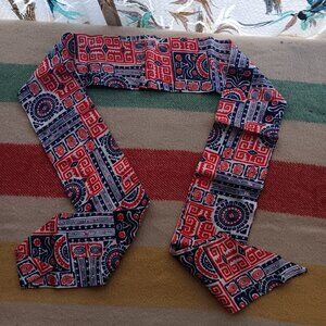 True Vintage Neck Scarf 1960's 56" Mod Groovy Psyachedlic Wrap Acetate